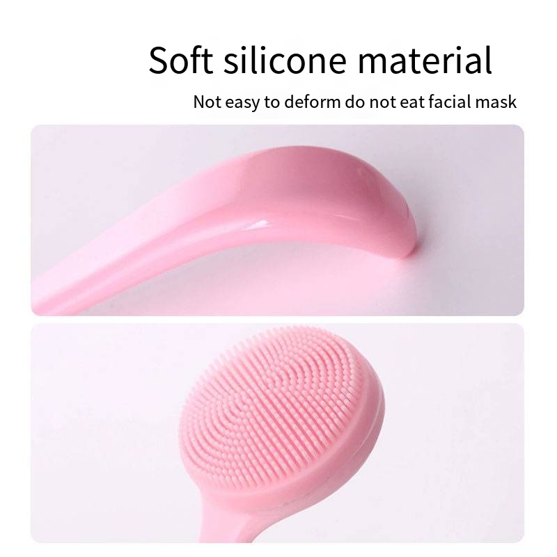 Double Sided Silicone Facial Cleanser Brush Soft Hair Face Massage Wash Brush Blackhead Remover Portable Skin Care Tool