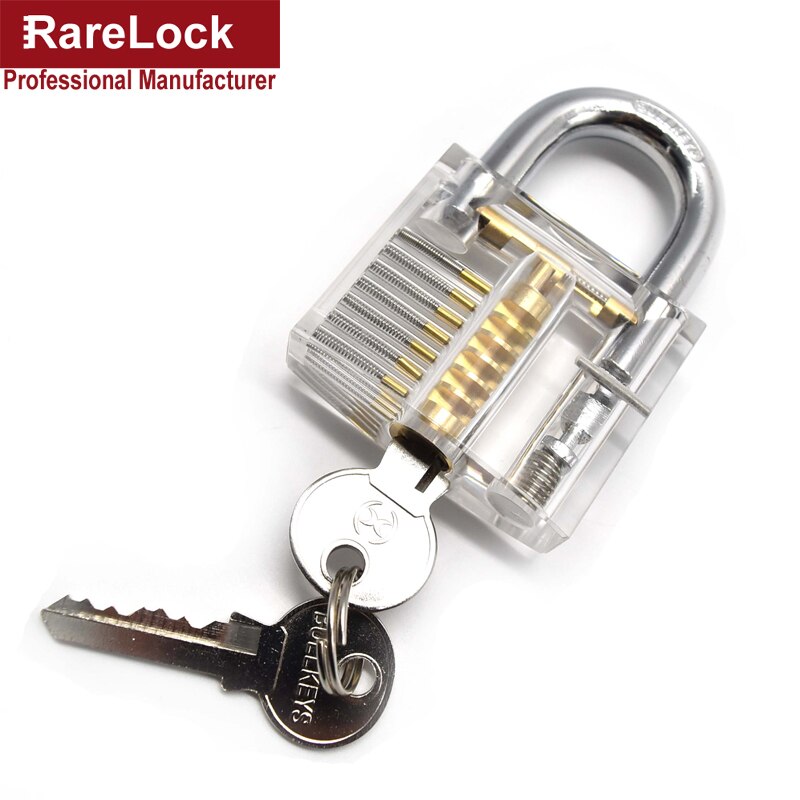 Practice Padlock with Locksmith Tool Set Broken Key Extractor Removing Hooks Lock Pick Kit MMS338 Rarelock E