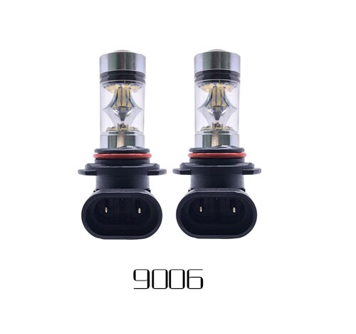 Bostar-bombilla LED de alta potencia de bajo consumo, luz antiniebla de larga vida, H4, H7, H8, H11, 9005/9006, 6000K, 100W, 1000lm, blanca, 2 uds.: 9006