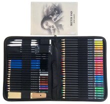 95PS Sketch Pencil Set Sketching Drawing Kit Wood Pencil Pencil Bags For Painter School Students Art Supplies: 35 ps