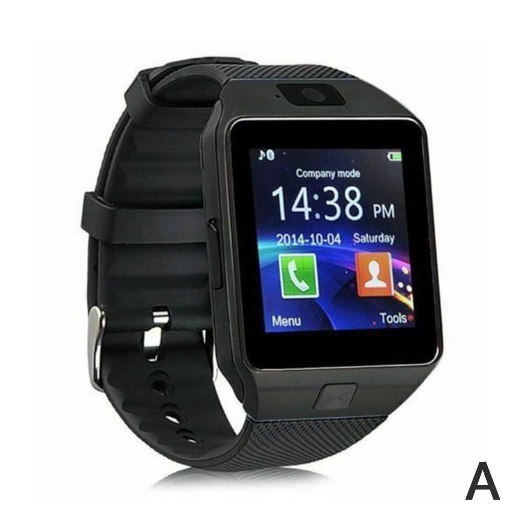 Dz09 skærm smart ur med kamera bluetooth armbåndsur understøttes sprog android til ios sim smartwatch multikort telefoner  z6 r 0: Grå sort
