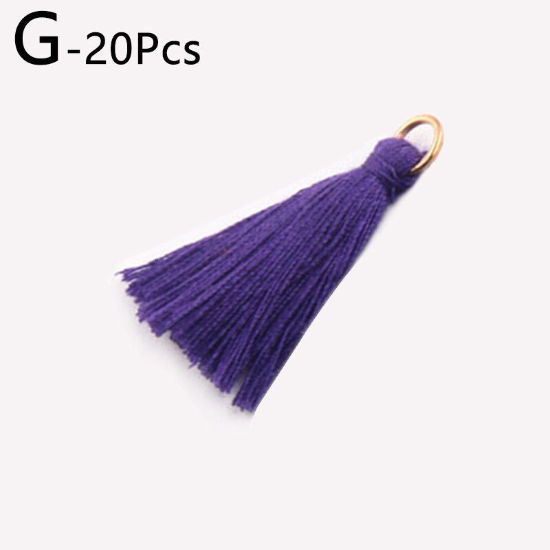 20Stck 3CM Mini Baumwolle Gewinde Stoff Quaste DIY Anhänger Schmuck Armbinde Schlüssel Herstellung Randbereich Handwerk Quasten NäHenne Zubehör: G