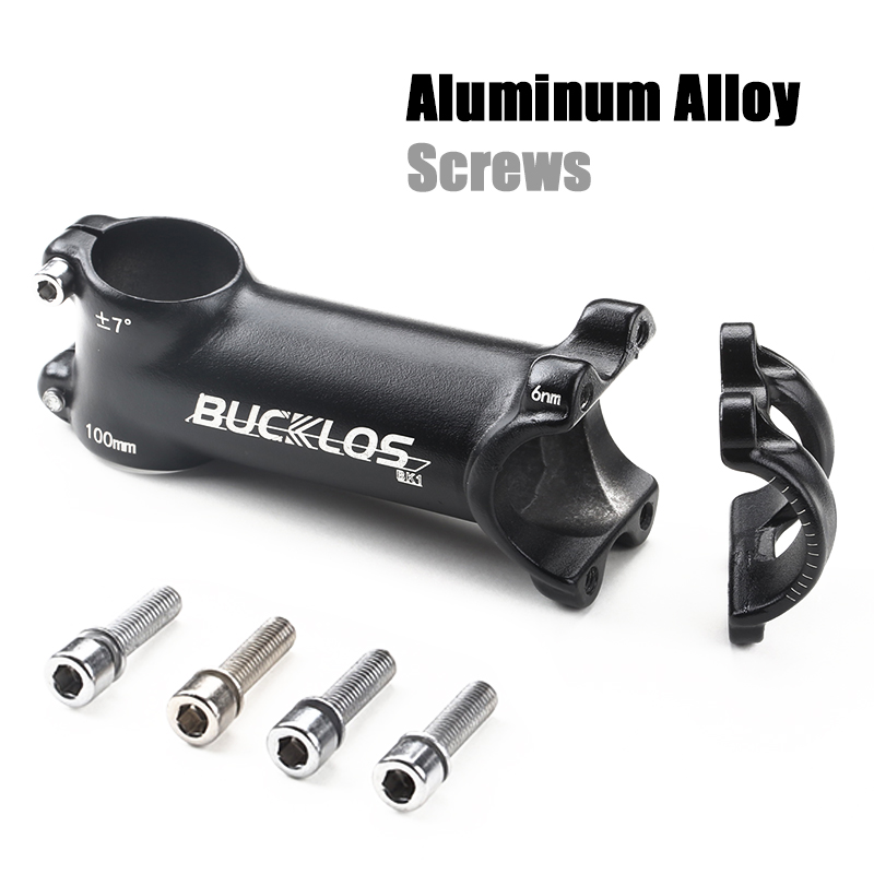 BUCKLOS Ultralight Bike stem 7 17 22 Degree 31.8mm handlebar Stem 60/70/80/90/100mm Aluminum Alloy Road bike stem MTB Power Part