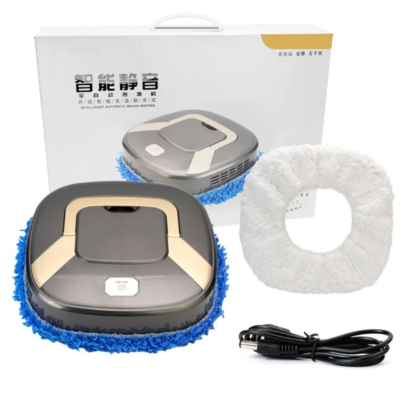 Intelligent mopprobot usb-laddning mute dammsugare dammrengöring soprobot: Silvergrå
