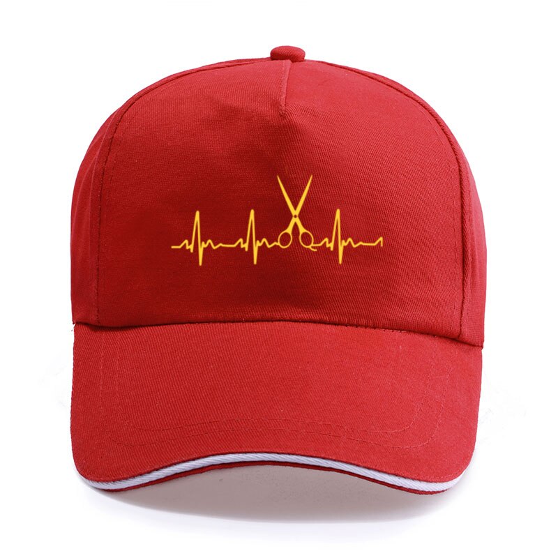 Nuova Estate Battito Cardiaco Parrucchiere Stampato Berretto da Baseball Unisex Donne Degli Uomini di Cotone Barbiere Papà Cappello Cappelli di Snapback Trucker Cap Sole- cappelli