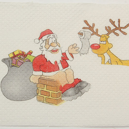 Père noël renne noël papier toilette tissu Table chambre décor à la maison