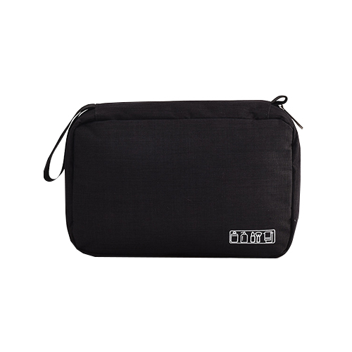 Women Men Travel Hanging Cosmetic Bag Makeup Necessary Toiletry Wash Organizer Beauty Vanity Make Up Pouch Luggage Accessories: Black