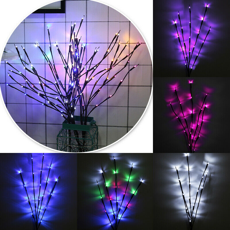 Nyeste led pil kunstige planter gren lampe blomsterlys 20 pærer hjemme julefest haveindretning