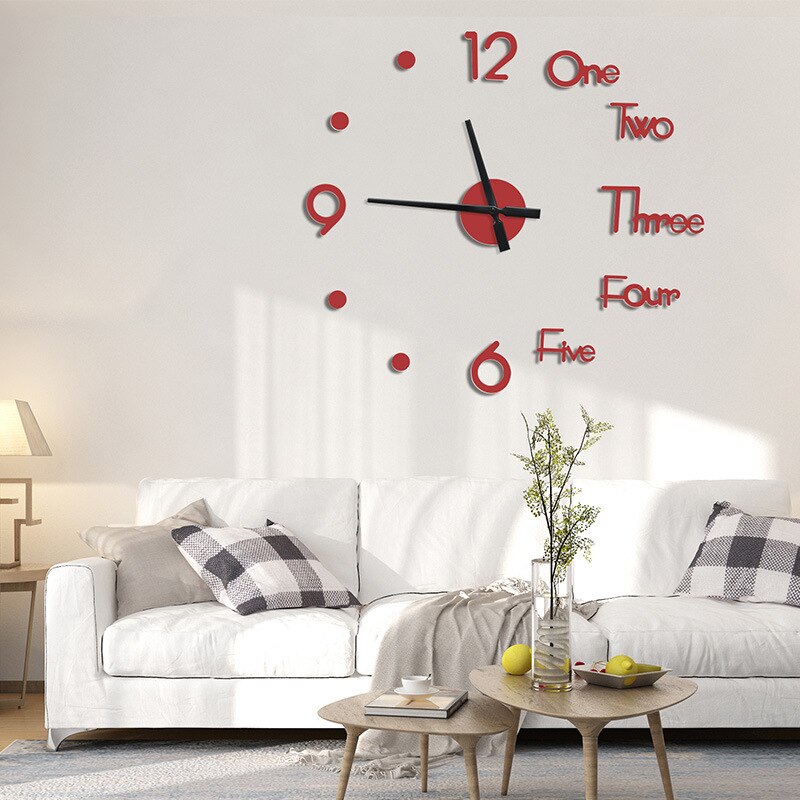 1 sztuk Diy 3D akrylowe nowoczesny projekt kwarcowy duże zegary ścienne lustro mechanizm naklejki Dom Lving dekoracja pokoju igły