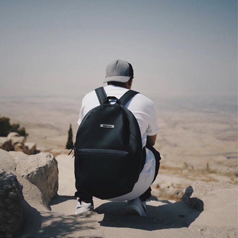 Mochila escolar de cuero de , mochila grande resistente al agua para viaje, portátil de 14 pulgadas, bolsa de deporte al aire libre para estudiantes, Unisex