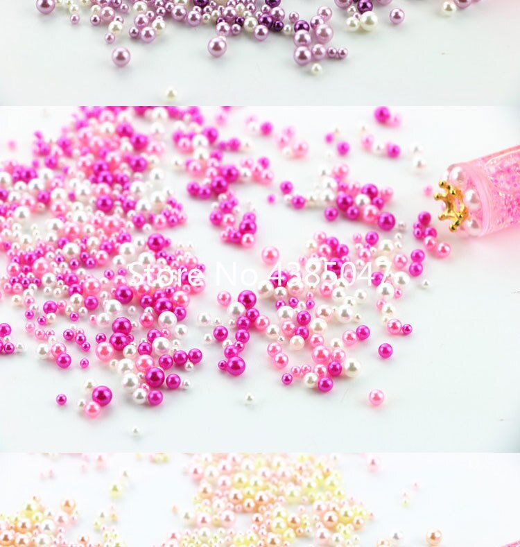 9g/pack 2.5-5mm Mixed Gradient Pearls Without Holes Resin Accessories Jewelry Fillings Mermaid Beads