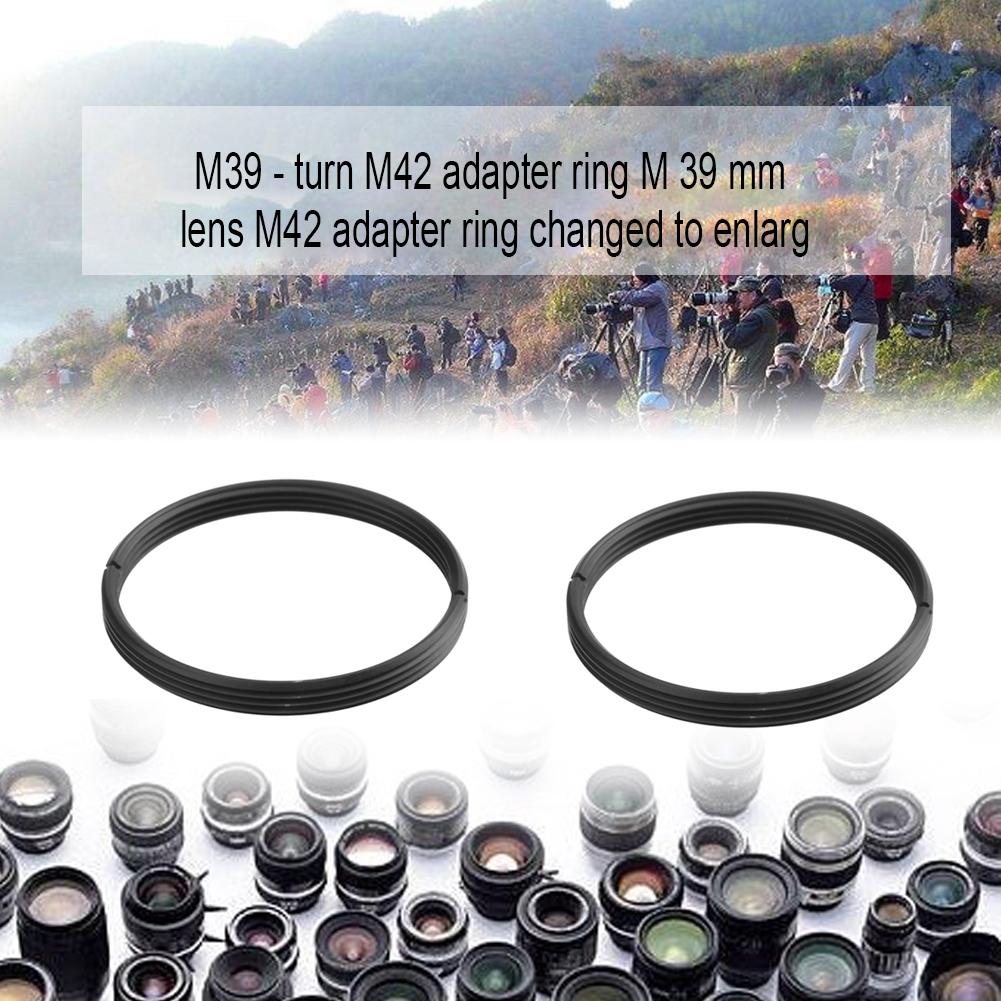 Hoge Precisie Metalen M39 Om M42 Schroef Lens Mount Adapter Step Up Ring M39 Lens M42 39Mm Tot 42Mm Adapter Ring Zwart