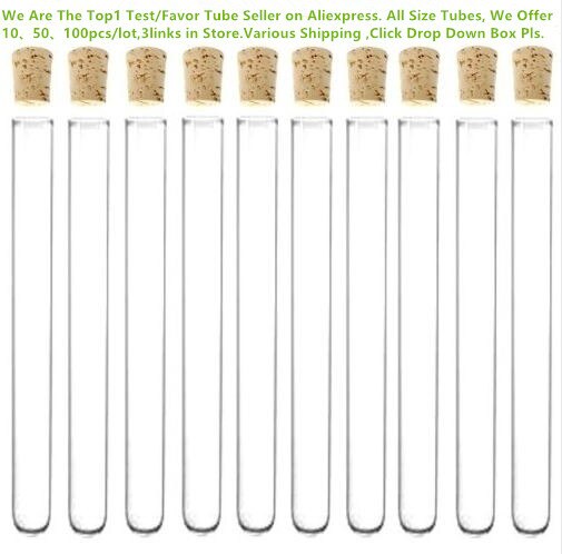 100 stuks 16 x 125 mm 17ml plastic reageerbuis met kurk  ,5- inch helder als glazen feestgunst bar wijnbuis, alle maten in de winkel