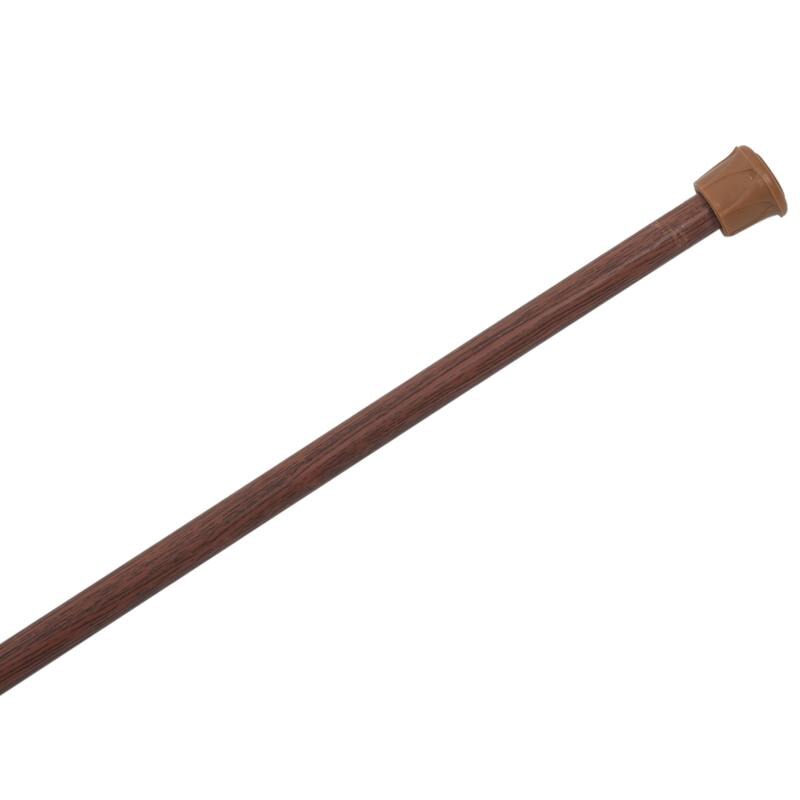 Botique-Extendable Telescopic Spring Loaded Net Voile Tension Curtain Rail Pole Rods,70~120cm,Wood color