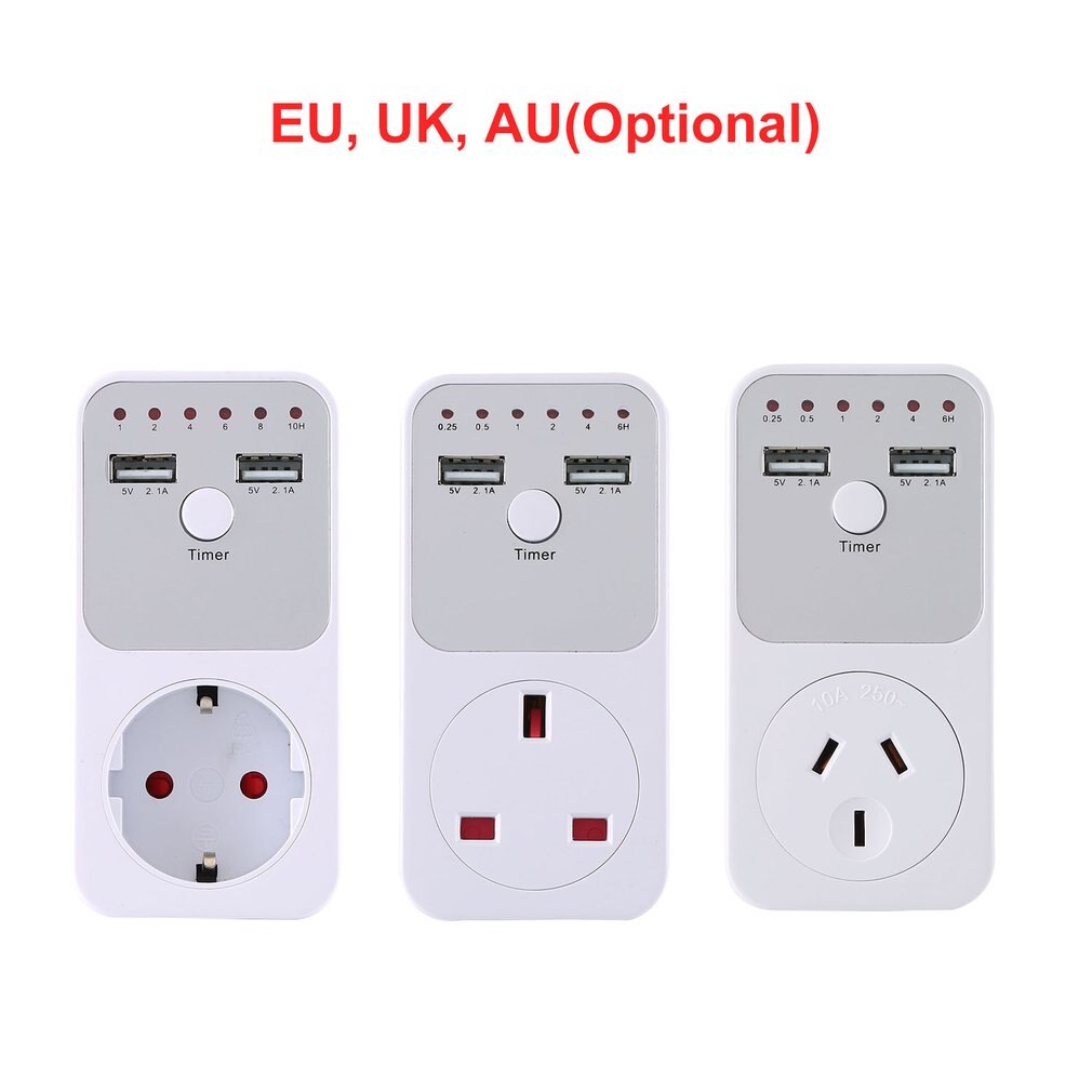 EU Plug Countdown Timer Switch Smart Control Plug-In Socket Auto Shut Off Outlet Electronic Device