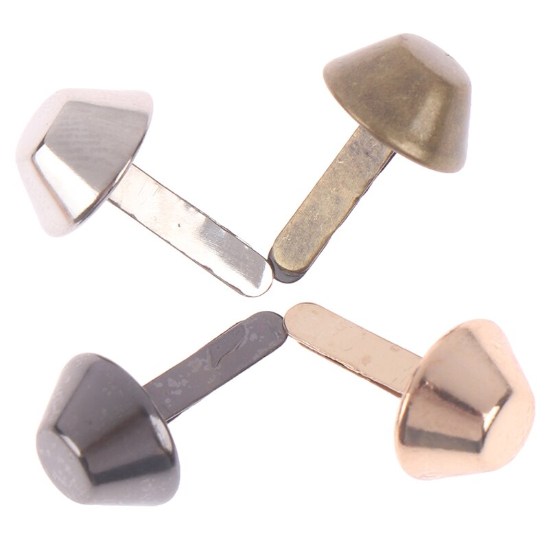 50 stk / lot 12mm nitter studs runde nitte til læder håndværk taske bælte tøj tøj sko pet krave deco