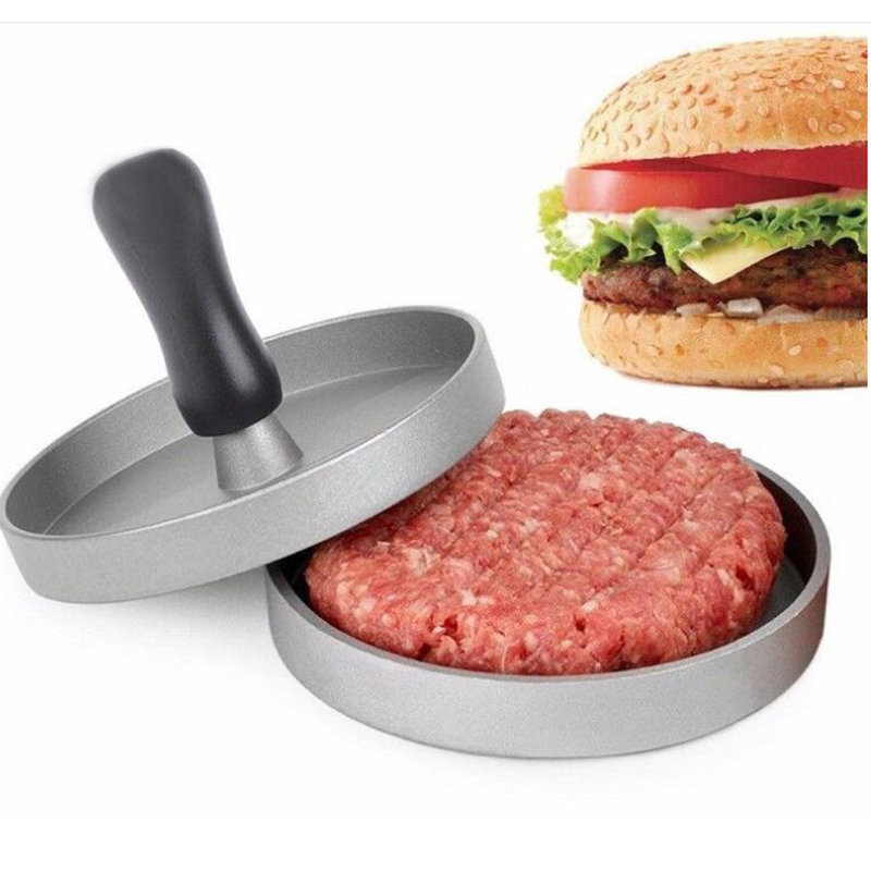 1 sett rund form hamburgerpresse 12cm kjøttbiffgrill burgerpress kjøttverktøypresse til koteletter matpresser kjøkkenverktøy