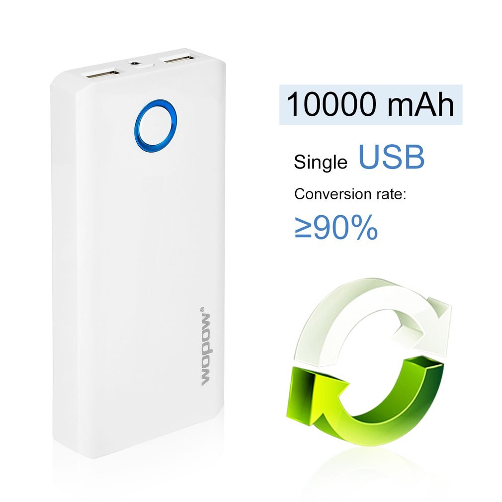 Upgrade 10000+mAh Fast Charging Mobile PowerP10plus Dual USB Output Portable External Battery Pack With LED Light Indicator