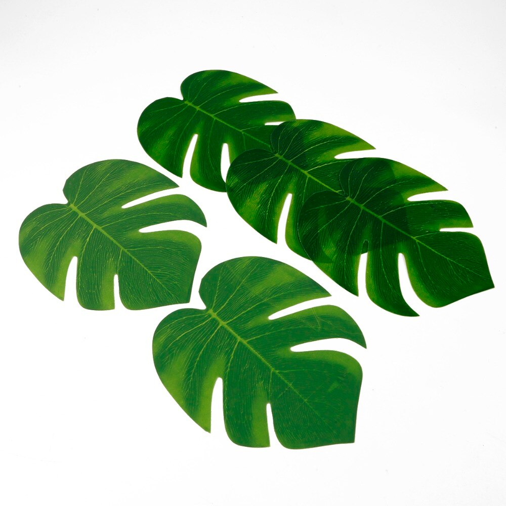12Pcs Artificial Tropical Palm Leaves for Hawaiian Luau Theme Party Decorations DIY Wedding Home Garden Decoration