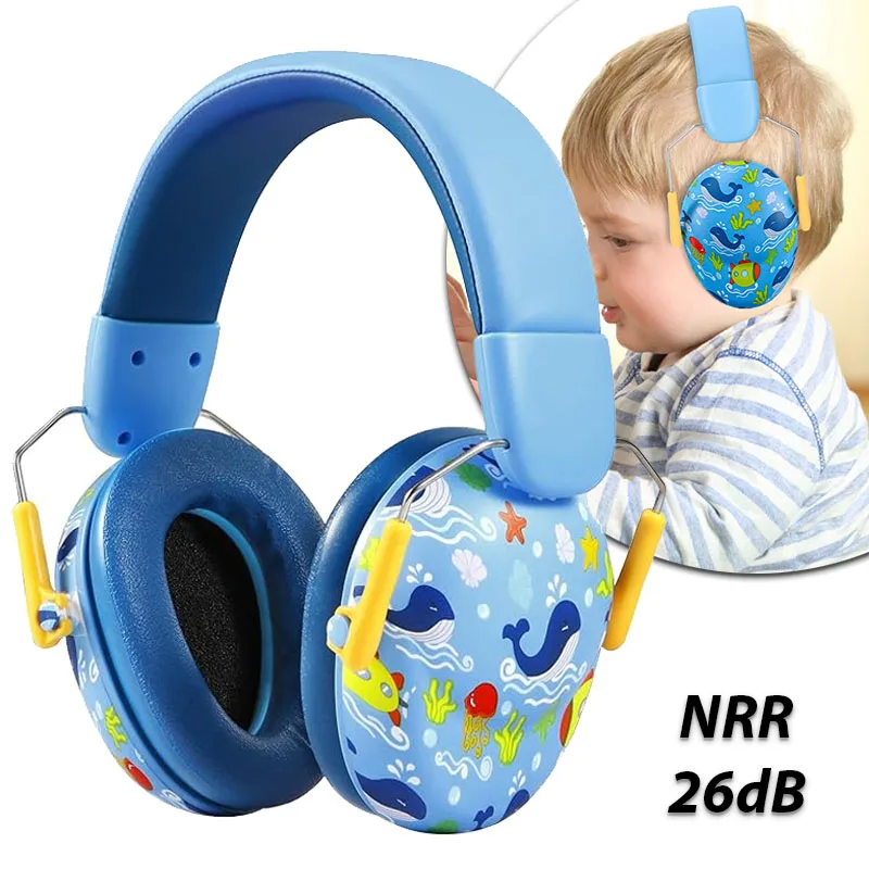 Verbeterde oorbescherming voor kinderen Ruisonderdrukkende hoofdtelefoons, NRR 26dB gehoorbescherming oorbeschermers voor autisme, kinderen, peuters