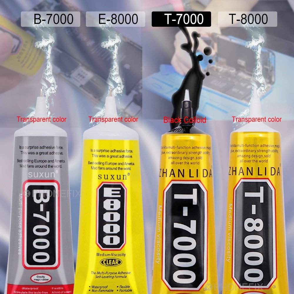 Selvklebende lim  b7000 lim  t8000 t7000 lim 15/50/110ml glass skjermramme lim til skjermliming superforseglingslim