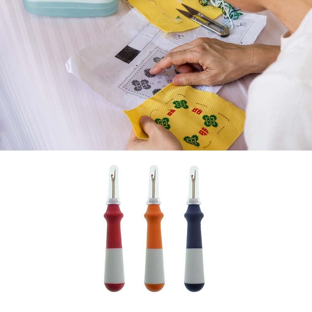 3pcs Color Random Stitch Remover Thread Ripper Stitch Removal Tool for Sewing Crafting Cross-stitch Embroidery