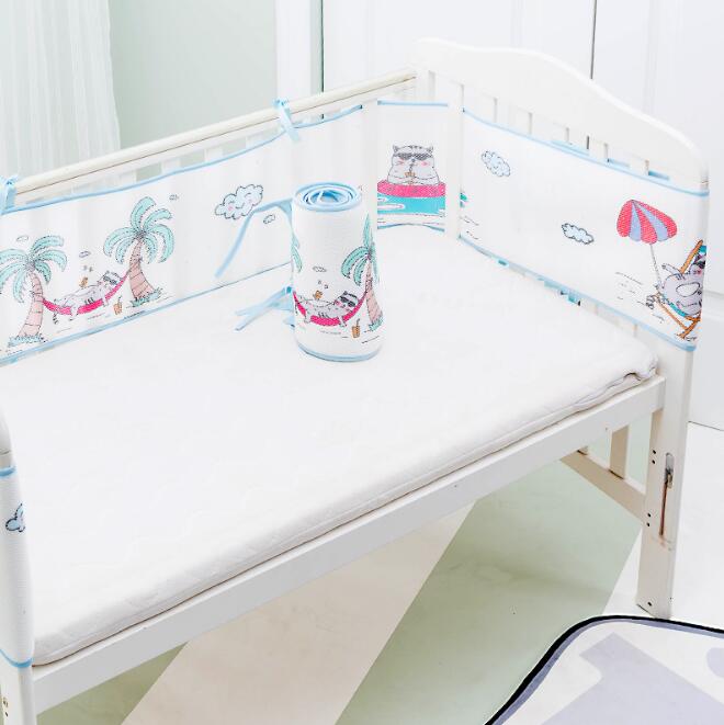 Baby krybbe beskyttelse pad baby seng tegneserie kofanger puder sikkerhed beskyttelse sengetøj sommer åndbar 300cm bhs 008: 300cm- a