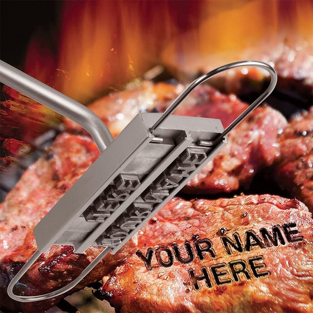 Bbq branding iron 55 bogstaver diy grill brev trykt bbq bøf værktøj kød grill gafler grill værktøj tilbehør køkken