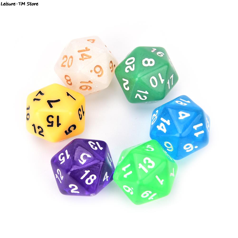 20 Side Digitale Dobbelstenen Nummer 1-20 Voor Rpg Game Dice Kleurrijke D20 Dobbelstenen Set