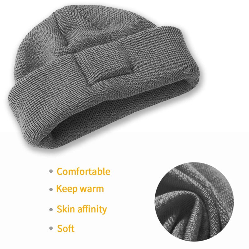Sombrero de punto abrigado con Bluetooth, gorro con música, Auriculares deportivos estéreo inalámbricos, luz LED, para acampar, senderismo, pesca y montar