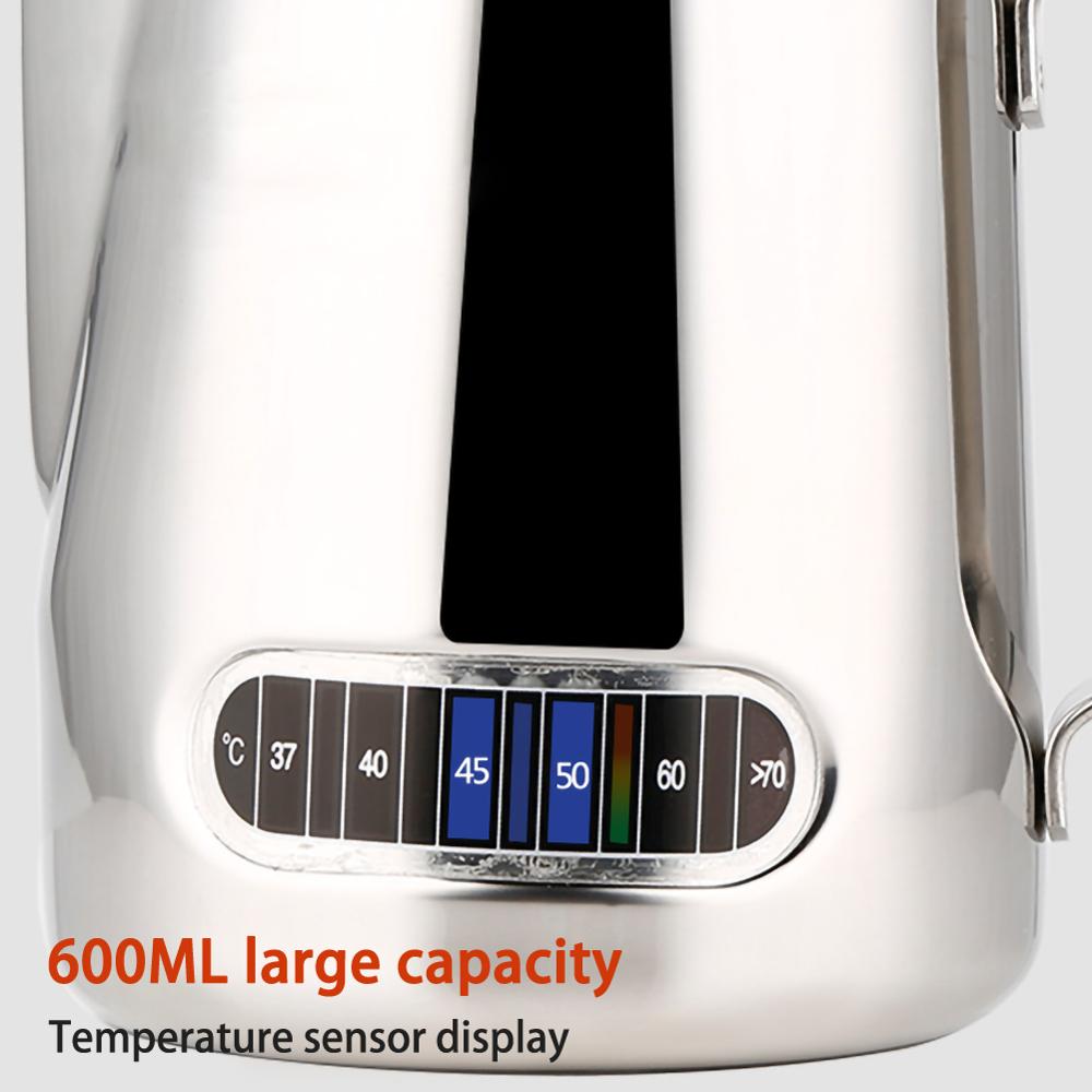 Brocca Schiuma Latte 600ml Acciaio Inox - Per Cappuccino E Latte Art, Colore Rosa