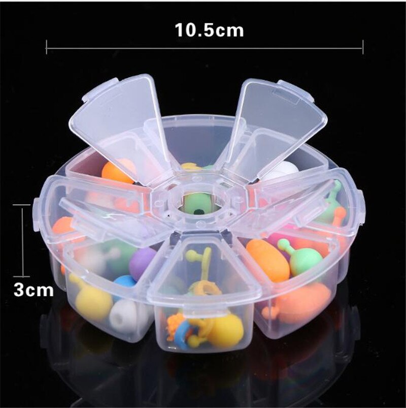 Organizer opbevaringsæske 1 pc gennemsigtig plastik justerbar tablet medicin æske pille smykker opbevaring organizer box: G8
