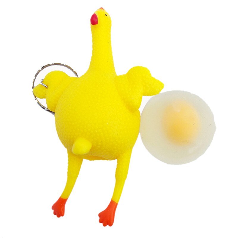 Anti Stress Novelty Funny Gadgets Toys Squeeze Chicken Egg Laying Chickens Party Prank Joke Toys Decompression Fun Toys