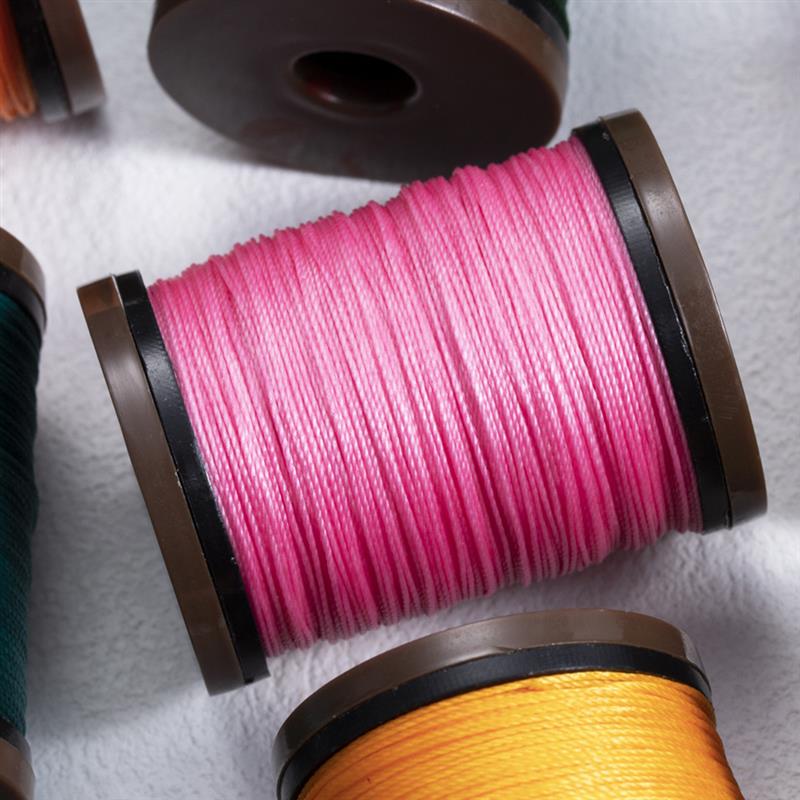 0,6mm runder Wachs faden für Leder handwerk Nähen Polyester gewachste Schnur DIY hand gefertigte geflochtene Strang schnüre Leder nähen