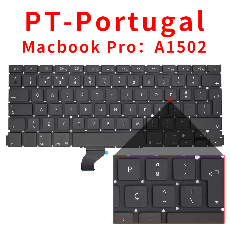 A1502 keyboard for Macbook Pro Retina 13.3 inches laptop ME864 ME865 ME866 keyboards Brand: GOLD