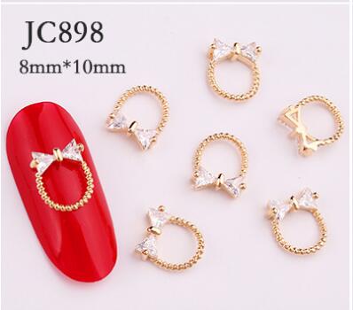 Bijoux d'ongle rouge avec zircon et chaîne, décoration autocollante avec diamant, licorne, , directement depuis l'usine,: 898