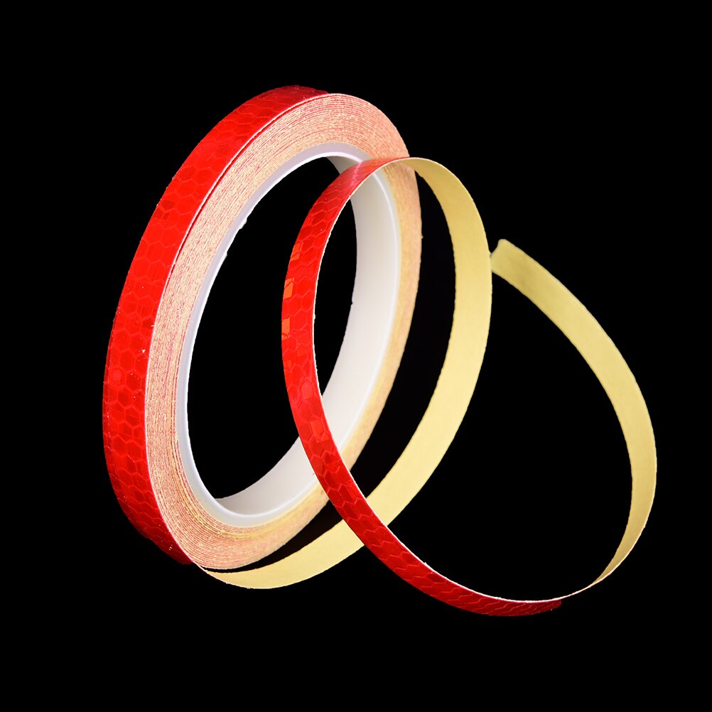 1Pc Tl MTB Fiets Reflecterende Stickers Fietsen Motorfiets Strip Decal Tape Veiligheid: red