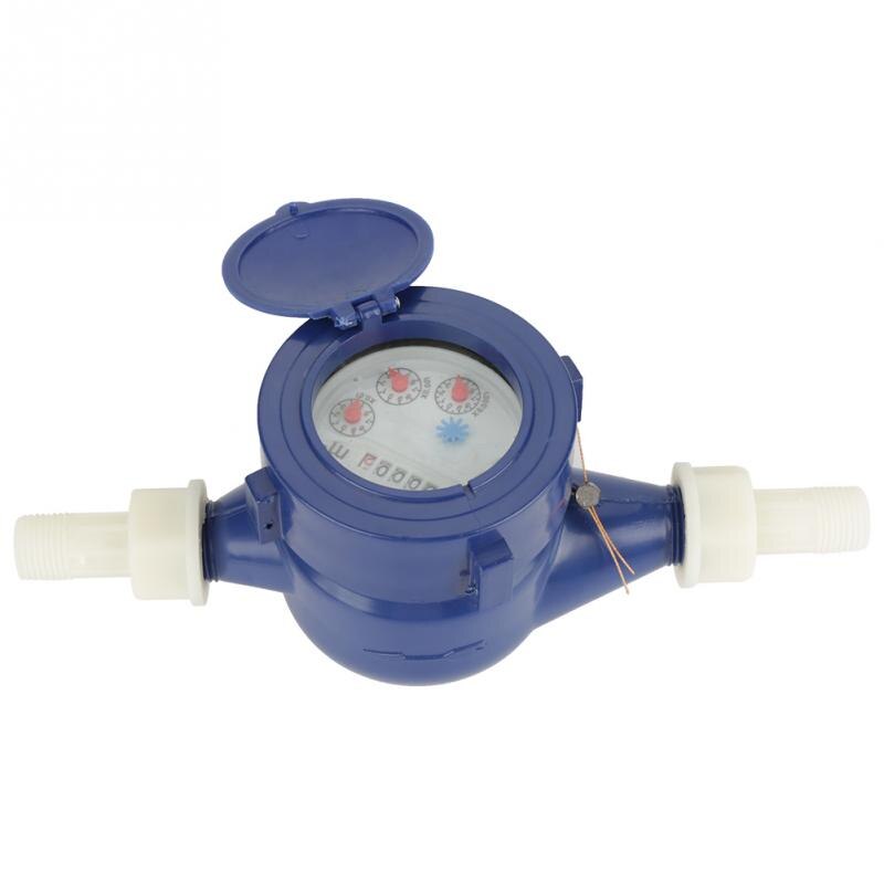 1 Set DN15 jardín casa de plástico de agua fría medidor único flujo de agua mojada de herramienta de medición ajustable Rotary contra