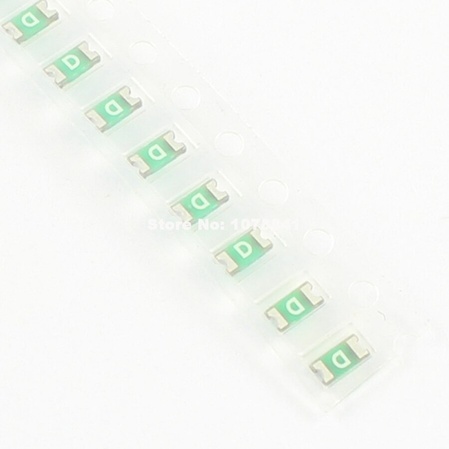 100Pcs Littelfuse Smd Smt 1206 Snelwerkende Zekering 0.25A 250mA 125V 0466.250 Markering Code D