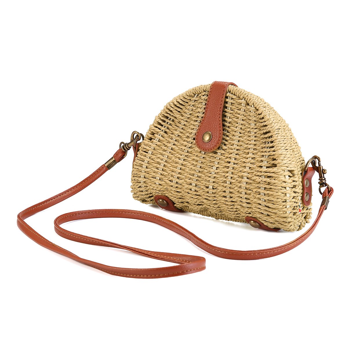 Tftp-crossbody stro tas dames stro handtas schoudertas voor strand reizen en dagelijks gebruik