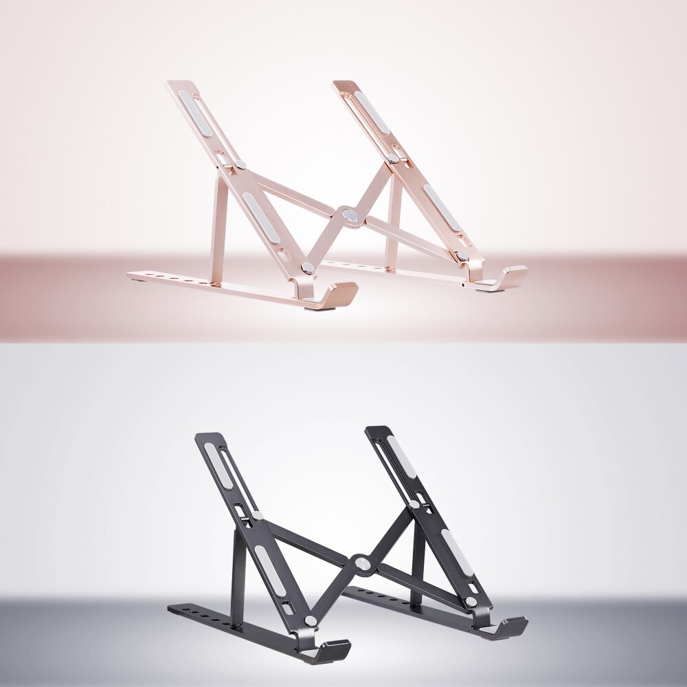 Arealer Adjustable Foldable Laptop Stand Foldable Non-slip Portable Aluminum Alloy Notebook Stand For Macbook Pro Air iPad DELL