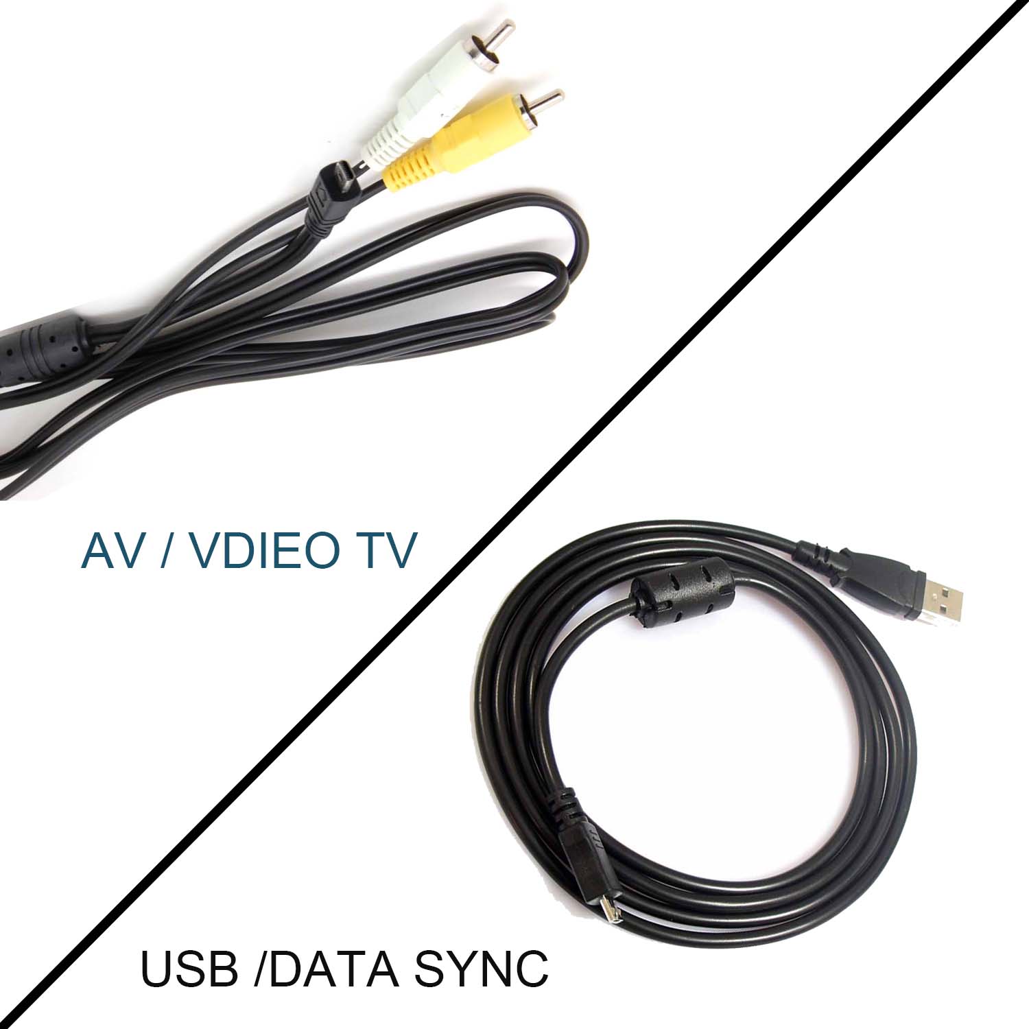 CABLE de TV USB y AV para PANASONIC LUMIX DMC-FX07, DMC-FX10, DMC-FX100K, FX100S, FX12, FX150K, DMC-FX150S, DMC-FX2, DMC-FX3
