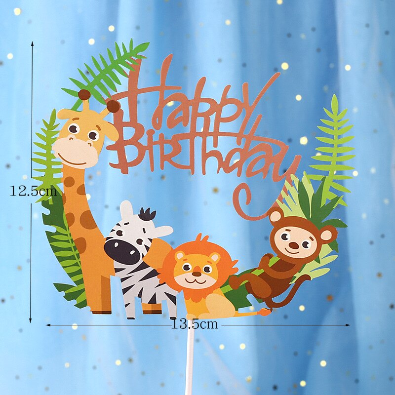 Décoration pour fête prénatale Safari Jungle, décoration pour fête prénatale sauvage, centre de table, pour fête prénatale, sac bonbons: birthday topper
