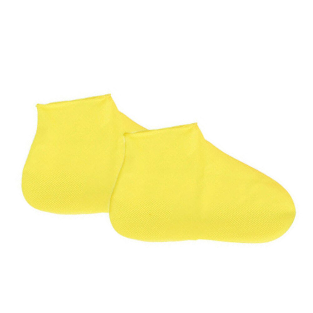 1 paire anti-dérapant réutilisable Latex chaussures couvre imperméable botte de pluie couvre-chaussures-B5: YELLOW / L