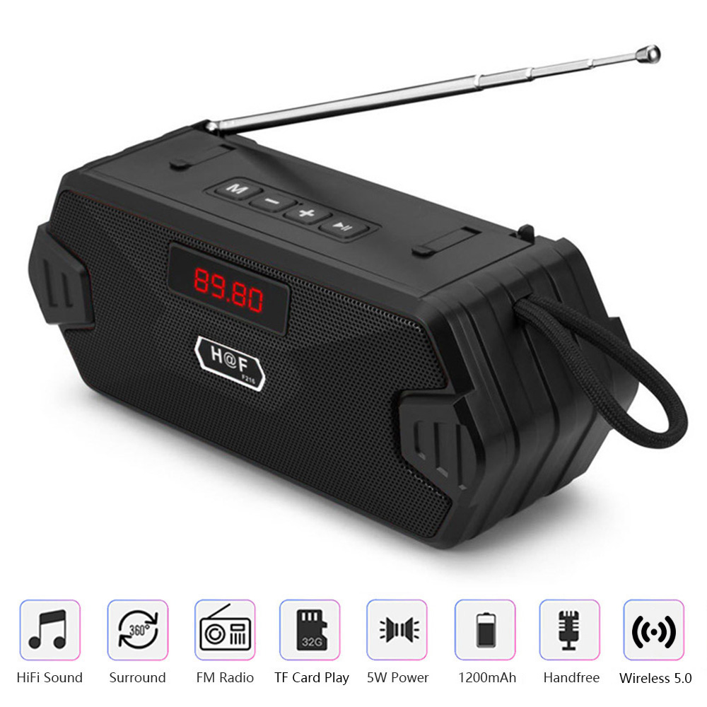 Mini Draagbare Draadloze Luidspreker Bluetooth-Compatibel Bass Subwoofer Kolom Ondersteuning Tf-kaart Usb Speakers Fm Ontvanger/Radio Met fm