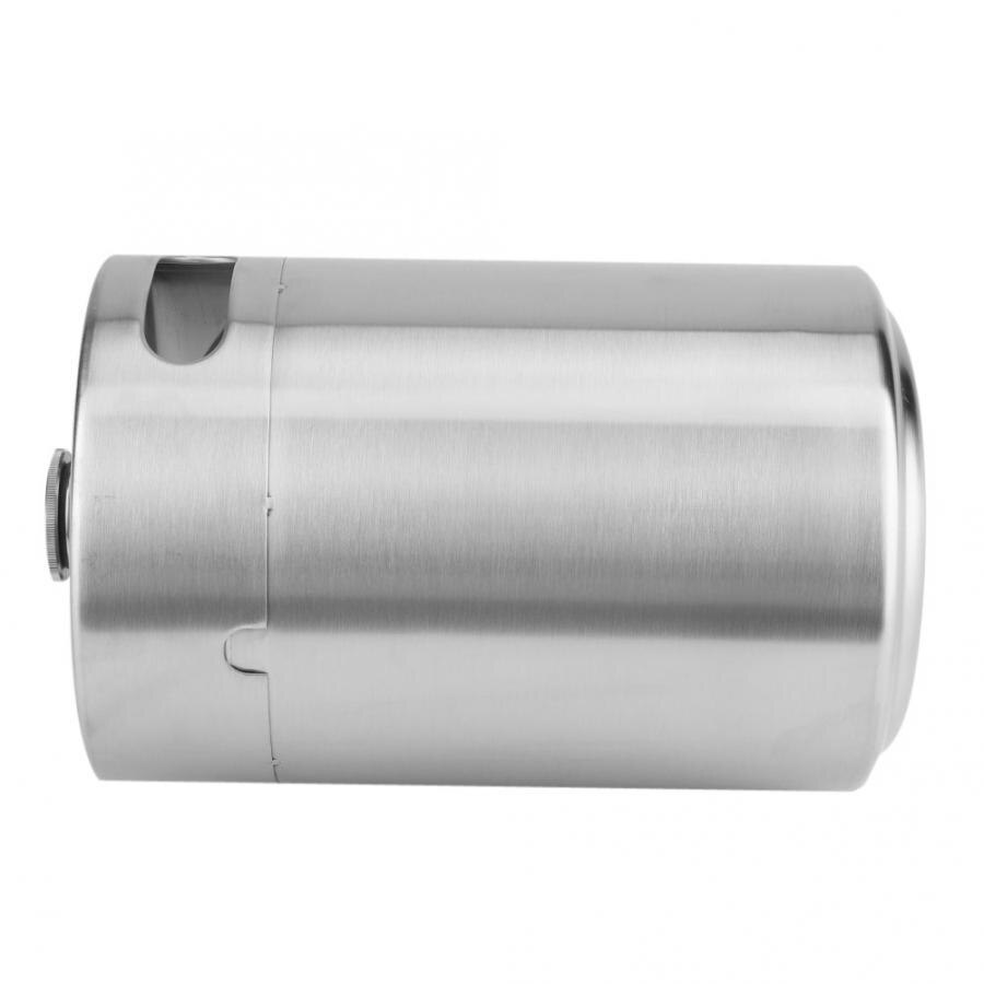 5L Mini baril de bière en acier inoxydable baril de bière avec couvercle en spirale pratique maison hôtel bière fournitures