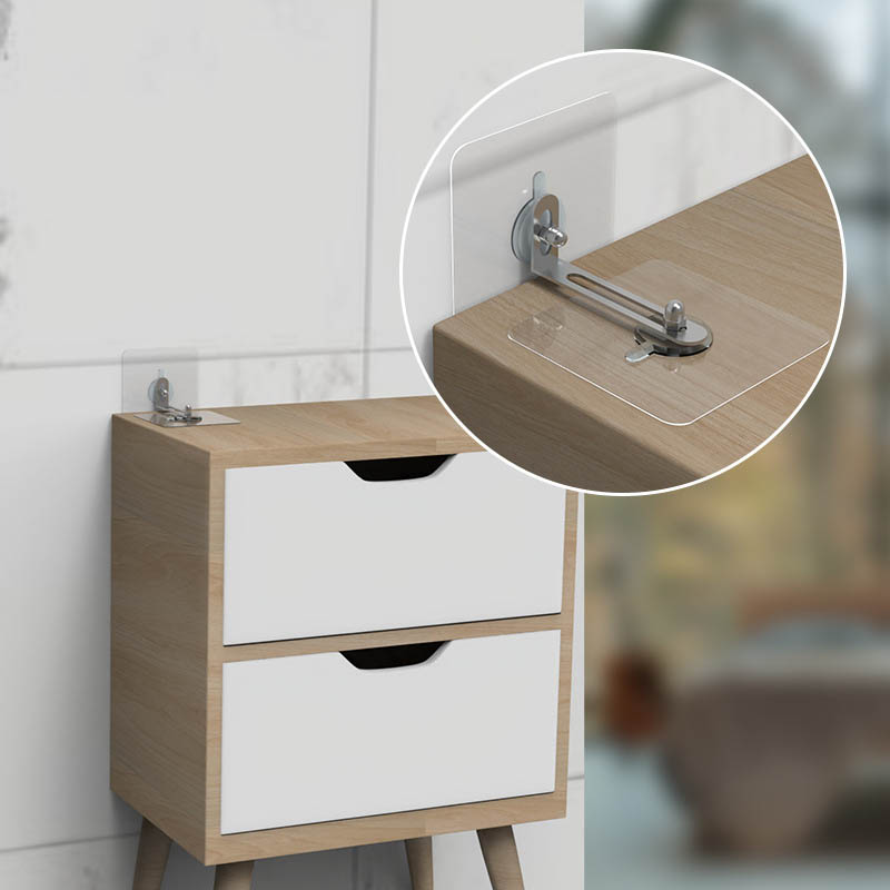 Anclajes para muebles, dispositivo fijo autoadhesivo fuerte para evitar el desempañamiento, sin perforación, seguridad, antiobvoltura, anclajes de hebilla para gabinete