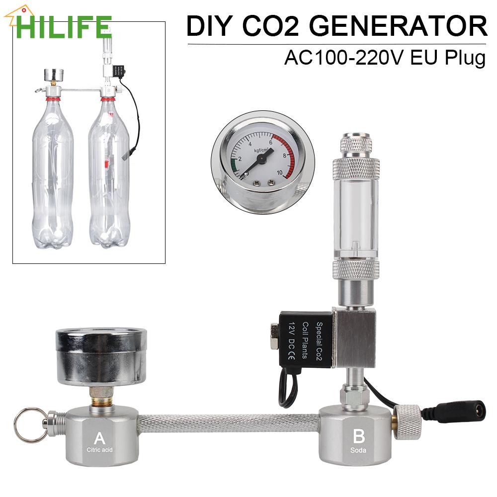 Aquarium CO2 Generator System Kit DIY Bubble Counter Diffuser Aquarium Accessories With Solenoid valve For Aquatic Plant Growth