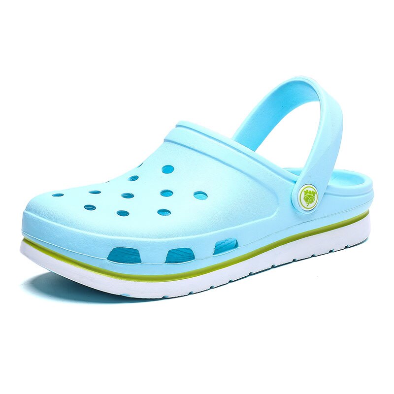 Weh Vrouwen Tuin Sandalen Wit Klompen Schoen Slide Sandalen Vrouwen Lichtgewicht Sandles Unisex Kleurrijke Schoenen Voor Zomer Strand: Sky Blue / 38