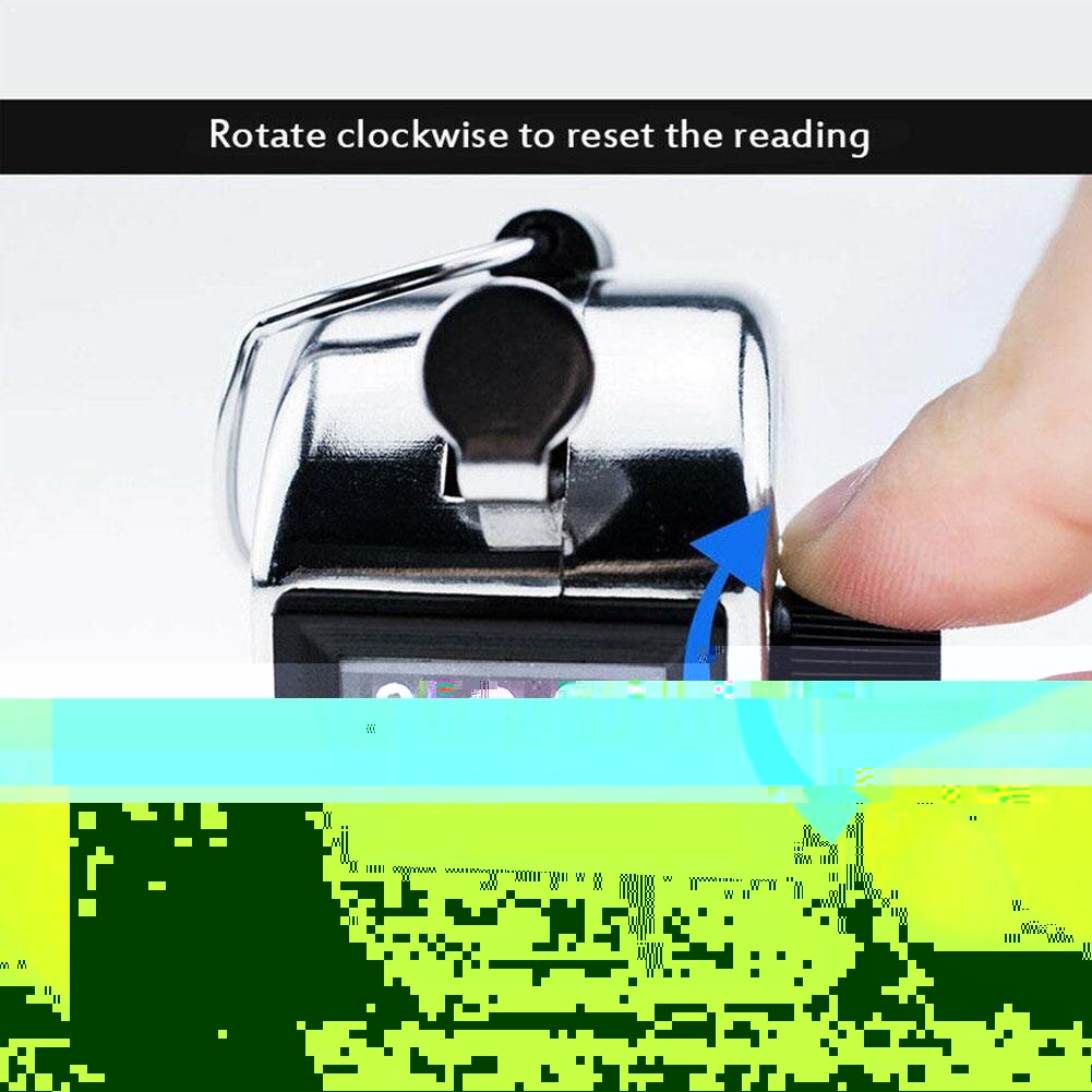 4-Digit Manual Metal Counter 4 Digit Number Manual Hand Held Tally Counter Manual Counting Golf Clicker 0-9999